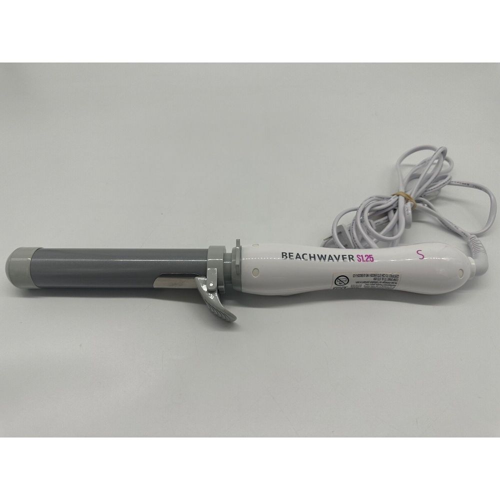 BeachWaver S1.25 Rotating Curling Iron White/Gray Dual Voltage 100-240V Ceramic